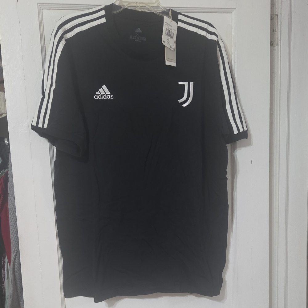 Adidas Black and White Juventus Men's  Tee